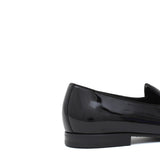Pantofola con mappine in vernice nero con fondo iin cuoio 6604VNER 412 ROSSI 