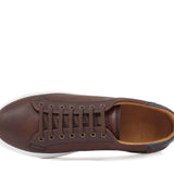 Sneaker traforata in vitello naturale marrone con fondo in gomma leggera 238DCAS 382  UN ROSSI 