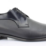 Derby in vitello spazzolato stampato velluto color blu con fondo in cuoio 5740VELBLU 509 ROSSI 