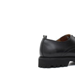 Derby liscio in vitello spazzolato nero con fondo in gomma leggera 455CNE 183 ROSSI 