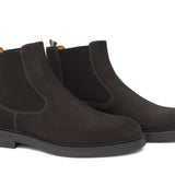 Stivaletto beatles in camoscio rasato testa di moro e fondo in gomma 154PRCRIM 435 ROSSI 