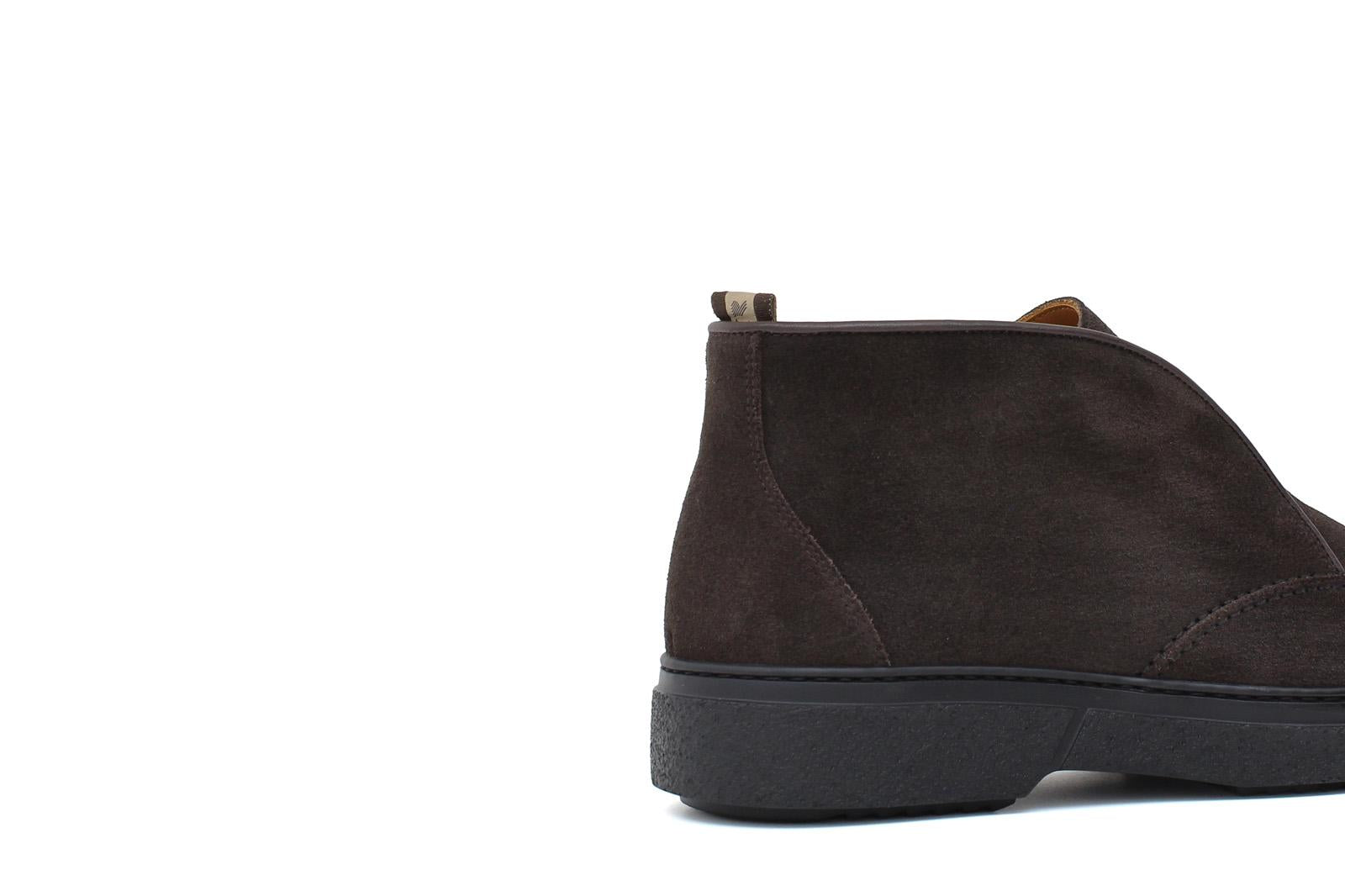 Polacchino con elastico centrale in camoscio ingrassato testa di moro e fondo gomma leggera 1238PHSMO 1058 ROSSI 