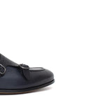 Doppia fibbia a sacchetto intero in vitello chicco di riso navy e fondo in cuoio antiscivolo cucito blake 267CARNAV 278 ROSSI 