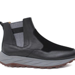 Sneakers modello beatles con elastico bicolore in bufalo e camoscio nero con fondo vibram 861PBUFN 1045 ROSSI 