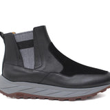 Sneakers modello beatles con elastico bicolore in bufalo e camoscio nero con fondo vibram 861PBUFN 1045 ROSSI 