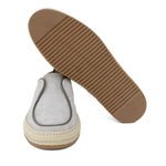 Slip on in camoscio color  roccia con fondo in gomma intrecciato 1093FROC 63 ROSSI 