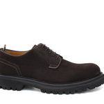 Derby in suede testa di moro con fondo in gomma roccia leggera 9265HSMO 371 ROSSI 