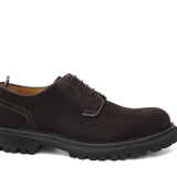 Derby in suede testa di moro con fondo in gomma roccia leggera 9265HSMO 371 ROSSI 