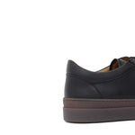 Sneakers in vitello morbido nero con fondo in gomma 643LPNE 1061 ROSSI 