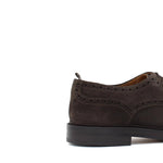 Derby stile inglese in camoscio testa di moro e fondo doppio cuoio con antiscivolo 164CHSMODC 74 ROSSI 