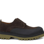 Derby  in camoscio ingrassato testa di moro, riporto in caucciù con fondo in gomma leggera 412HSQ 1046 ROSSI 