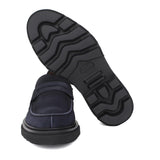 Mocassino College  in camoscio blu e fondo in gomma leggera 5316RHSBLU 45 ROSSI 
