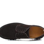 Derby in suede testa di moro con fondo in gomma roccia leggera 9265HSMO 371 ROSSI 