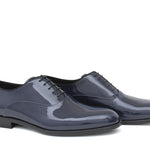 Francesina  in vernice bluette  con  fondo in cuoio 607VBETTE 277 ROSSI 