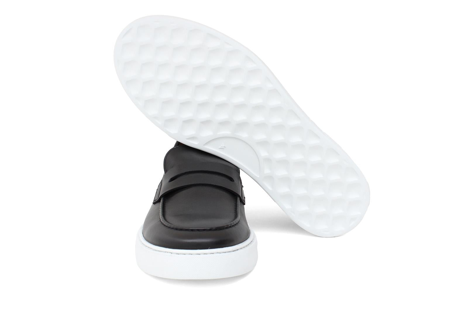 Slip on in vitello naturale blu  sfumato con fondo in gomma leggera 9688DNE 1134 ROSSI 