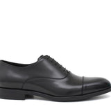 Francesina con puntalino in vitello spazzolato nero con fondo in  gomma<BR/> 300GOTNER 963 ROSSI 