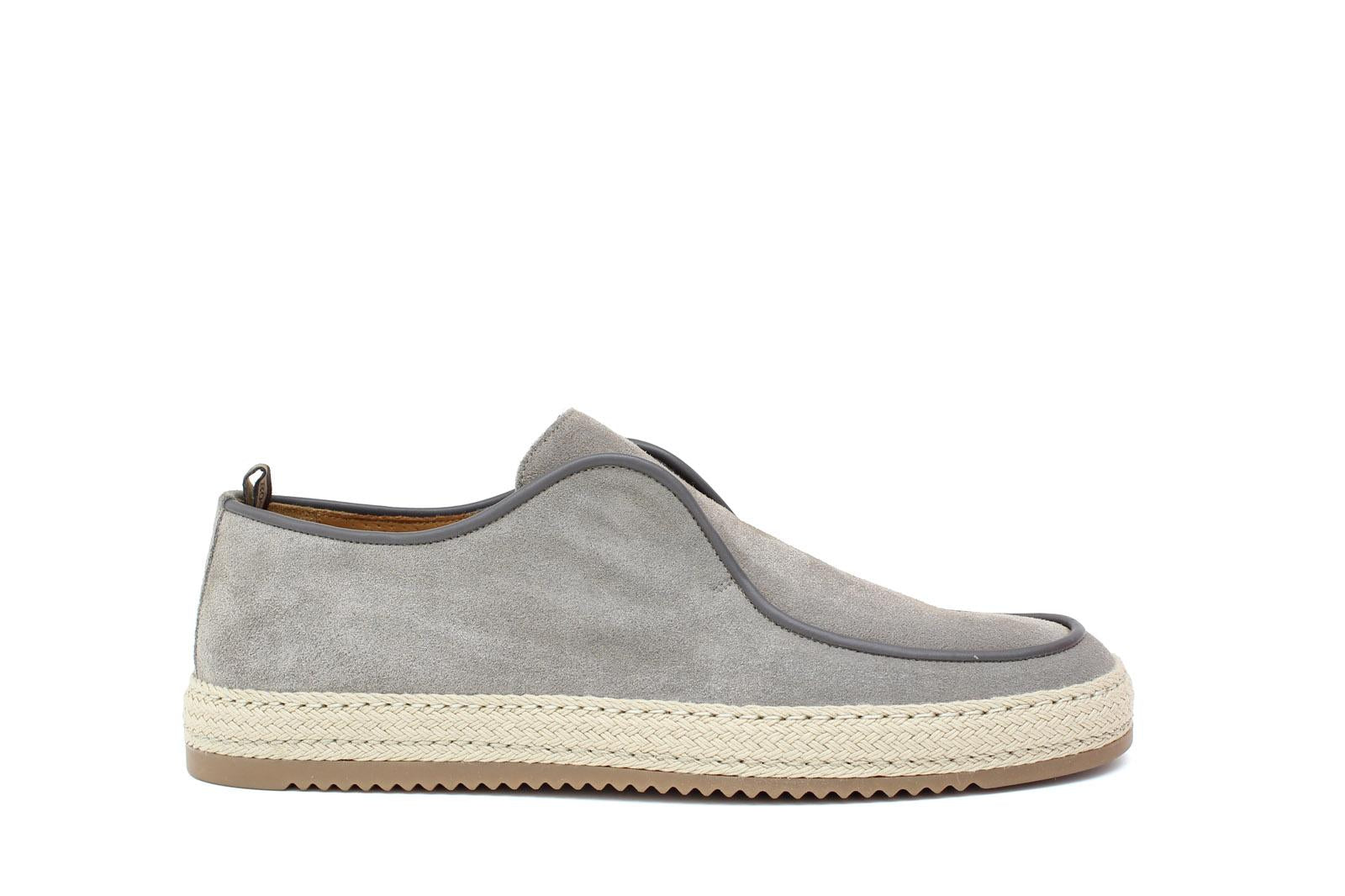 Slip on in camoscio color  roccia con fondo in gomma intrecciato 1093FOSSI 75 ROSSI 
