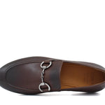 Mocassino con accessorio a sacchetto intero in vitello naturale marrone sfumato con fondo cuoio antiscivolo 269PDCAS 261 ROSSI 