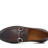 Mocassino con accessorio a sacchetto intero in vitello naturale marrone sfumato con fondo cuoio antiscivolo 269PDCAS 261 ROSSI 