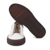 Sneakers in vitello morbido color crema con fondo in gomma 643LPCREM 639 ROSSI 