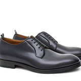 Derby liscio in vitello spazzolato blu  con fondo cuoio con antiscivolo 6459CALBLU 252 ROSSI 