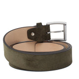 Cinta in camoscio verde h 35 con  fibbia nikel satinato F03421NKSHSVER 72 ROSSI 