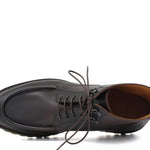 Polacchino stringato in vitello anticato testa di moro e fondo in gomma leggera 460PBTM 68 ROSSI 