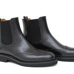 Beatles donna stile inglese in vitello spazzolato nero e fondo in gomma leggera D217PCNE 18 ROSSI 