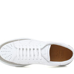 Sneaker in vitello bianco con riporto in camoscio roccia e fondo in gomma leggera 1017FLOR 230  UN ROSSI 
