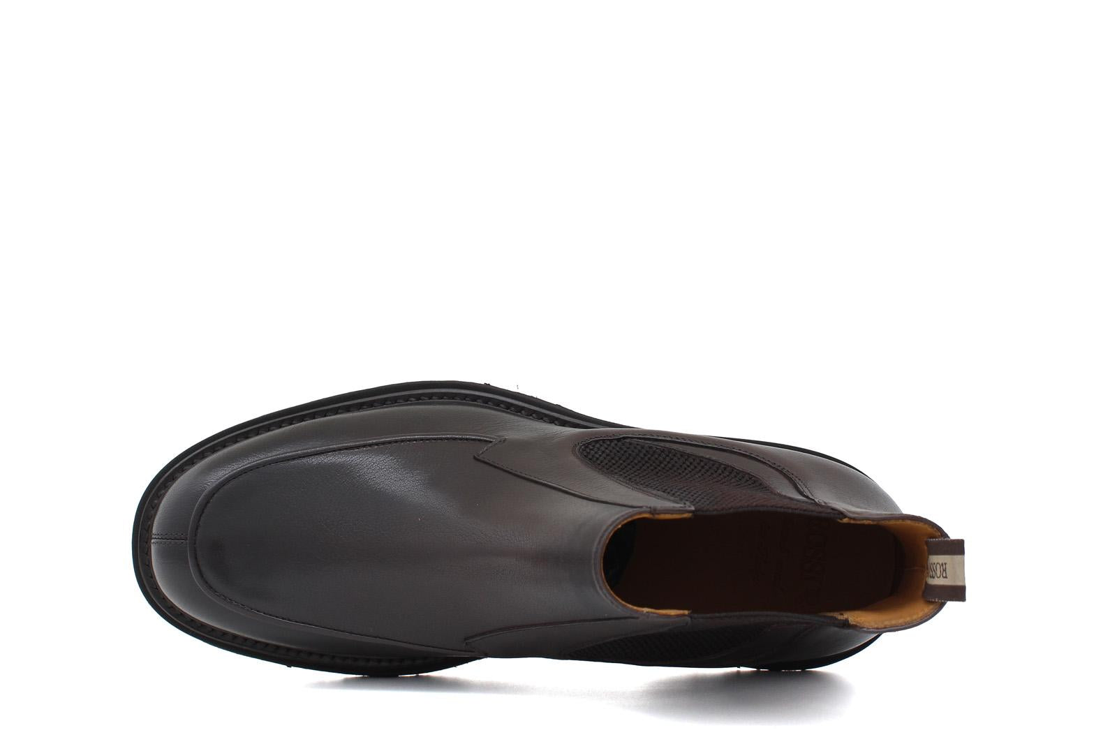 Beatles in pellame bufalo testa di moro sfumato con fondo in gomma leggera 1207PRTM 377 ROSSI 