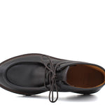 Polacchino stringato modello ingegnere in vitello nabuk anticato testa di moro con fondo in gomma leggera 1253PVTM 149 ROSSI 