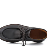 Polacchino stringato modello ingegnere in vitello nabuk anticato testa di moro con fondo in gomma leggera 1253PVTM 149 ROSSI 