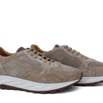 Sneaker  in camoscio traforato colore sabbia e fondo leggero Vibram 1010FLTCLO 504 ROSSI 