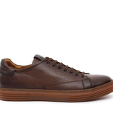 Sneakers in cervo vegetale anticato marrone con fondo in gomma 109CVMAR 1066 ROSSI 