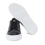 Sneakers in vitello nero con riporto in beige e fondo in gomma 872LPOLNE 1000 ROSSI 