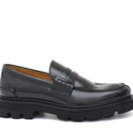Mocassino College  in vitello spazzolato  nero e fondo in gomma leggera 5316RCALN 314 ROSSI 