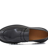Mocassino College in vitello spazzolato nero e fondo in gomma leggera 478CALN 1080 ROSSI 