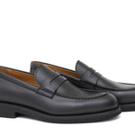 Mocassino in vitello a pieno fiore color nero con fondo in gomma leggera 6853GSNE 970 ROSSI 