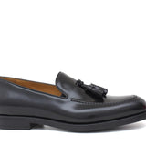 Mocassino con mappine in vitello spazzolato nero e fondo in gomma 7393SFGOCN 1030 ROSSI 