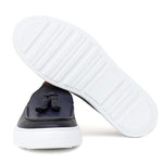 Slip on in vitello naturale navy sfumato e fondo in gomma leggera 8737DIXJE 105 ROSSI 