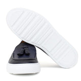 Slip on in vitello naturale navy sfumato e fondo in gomma leggera 8737DIXJE 105 ROSSI 