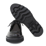 Stringata modello ingegnere in vitello spazzolato nero e fondo in gomma leggero 929CLFNE 1085 ROSSI 