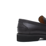 Mocassino college in vitello spazzolato testa di moro con fondo in gomma leggera 1552CALFTM 208 ROSSI 