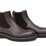 Stivaletto beatles in vitello  marrone sfumato e fondo in gomma leggera 9154CTPSMM 401 ROSSI 