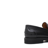Mocassino sfoderato in vitello spazzolato nero con fondo in gomma leggera 6651GCHENER 122 ROSSI 