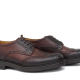 Derby stile inglese in vitello anticato marrone con fondo in gomma 164GBMAR 221 ROSSI 