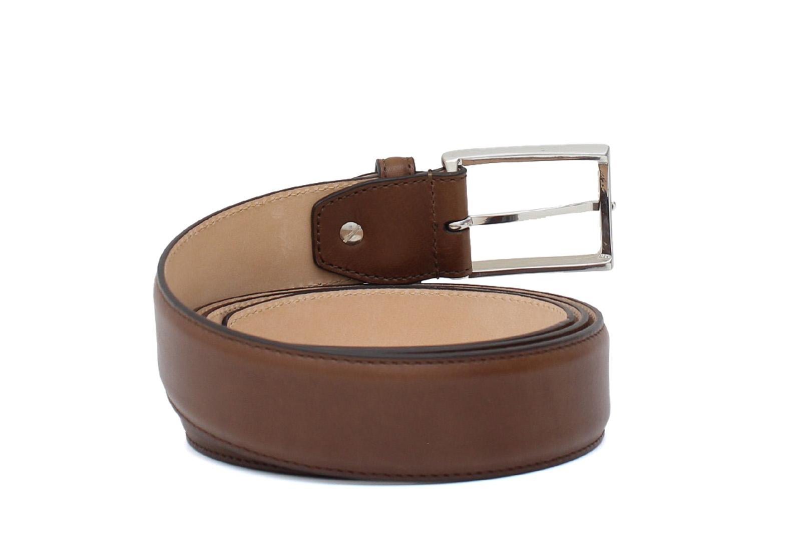 Cinta h 35 in vitello naturale marrone sfumato con fibbia nichel  satinato F0477NKDIXCAS 91 ROSSI 