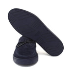 Slip on in camoscio blu con fondo in gomma cucito 649FLOBLU 201 ROSSI 