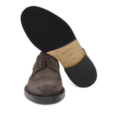 Derby stile inglese in camoscio testa di moro e fondo doppio cuoio con antiscivolo 164CHSMODC 74 ROSSI 