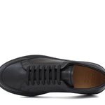 Sneaker in vitello bottalato nero con fondo in gomma tricolore 643LGVBN 617 ROSSI 